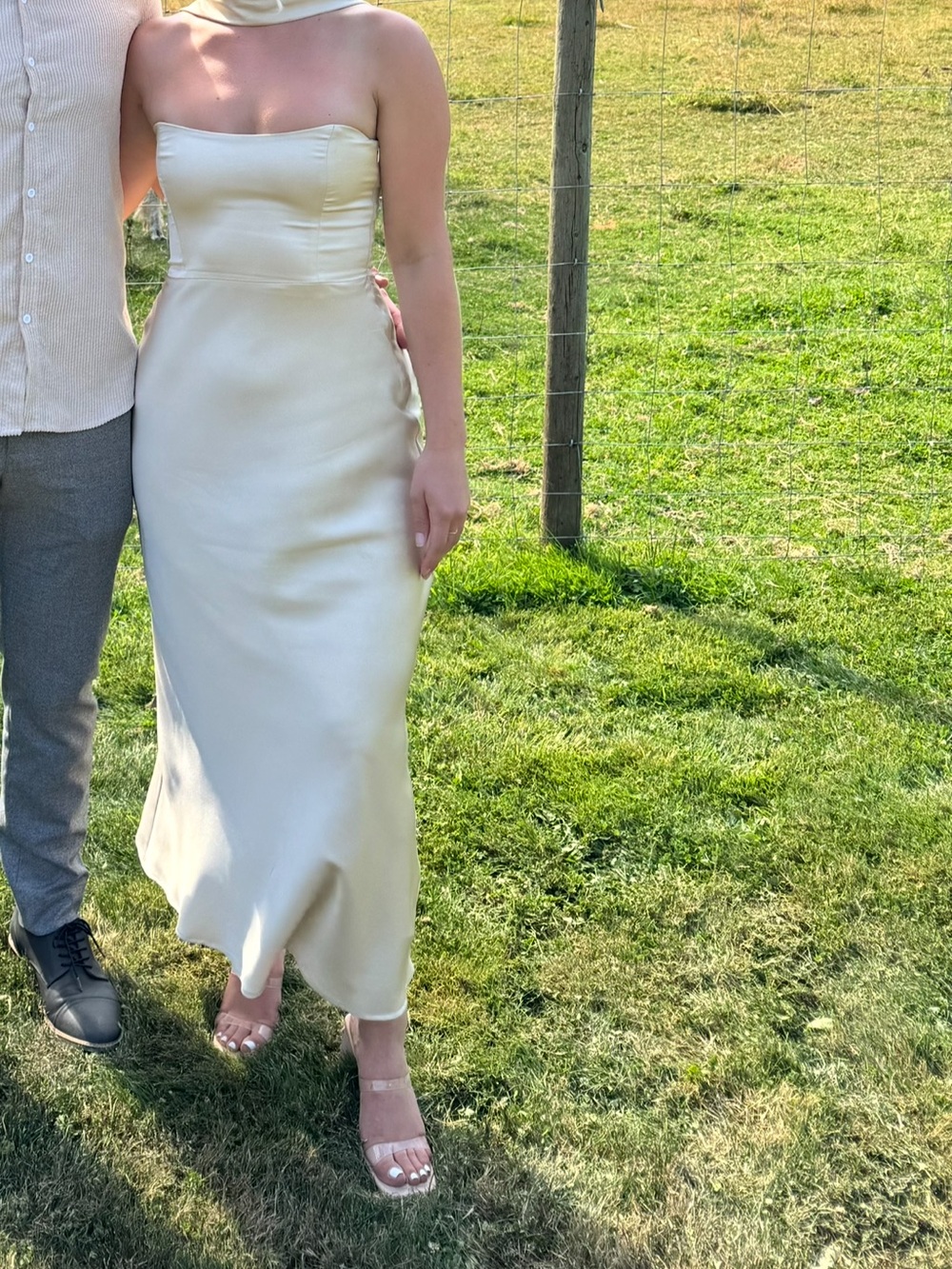 Park and Fifth Brodie Dress with scarf - champagne - Picture 3 of 3